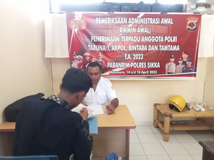 Polres Sikka Lakukan Rikmin Awal Penerimaan Casis Tamtama