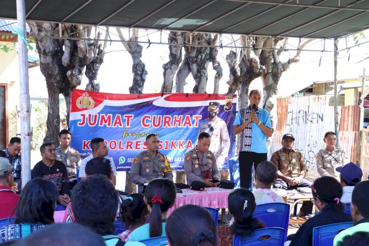 Jumat Curhat, Kapolres Sikka Terima Segala Keluhan Dan Masukan Warga Kelurahan Kota Uneng