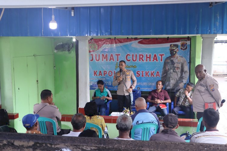 Jumat Curhat, Kapolres Sikka Gandeng Dinas Naketrans Dengarkan Keluhan Masyarakat dan Sosialisasikan Pencegahan TPPO