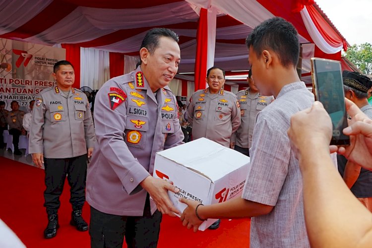 Gelar Baksos dalam Rangka Hari Bhayangkara ke-77, Kapolri Ingin Polri Selalu Bersama Masyarakat