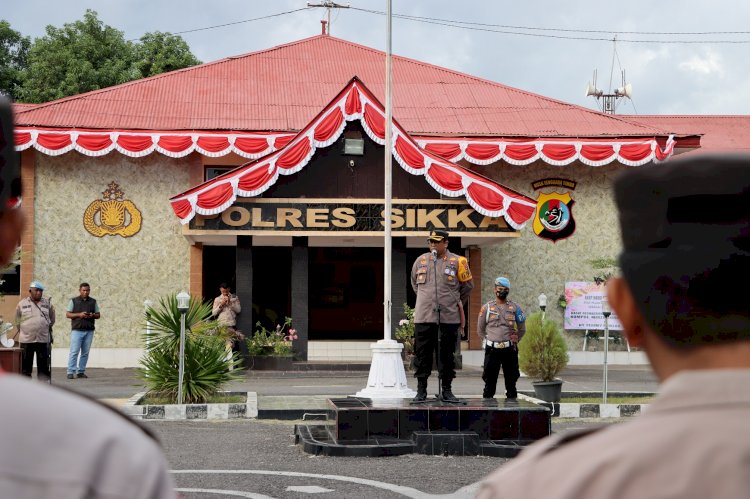 Apel Jam Pimpinan, Kapolres Sikka Sampaikan Tiga Hal Ini