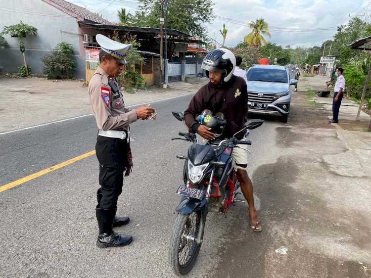 Hari ke-9 Ops Patuh Turangga 2023, KBO Sat Lantas Pimpin Pelaksanaan Operasi di Sepanjang Ruas Jalan Lingkar Luar Nanglimang