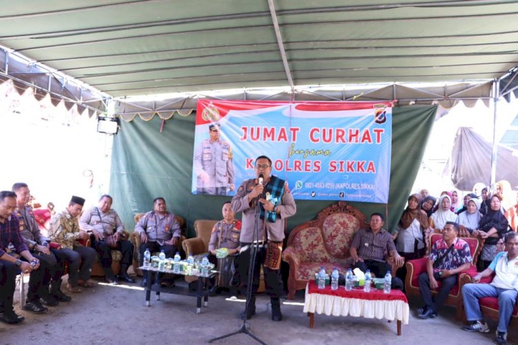 Jumat Curhat Kapolres Sikka Kunjungi Warga Pulau Pemana