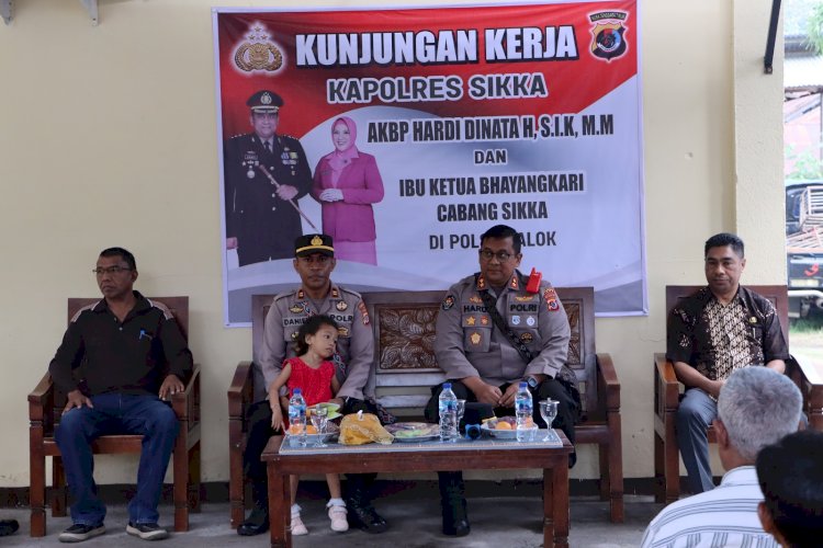 Kapolres Sikka Kunjungan Kerja ke Polsek Alok dan Polsek Nelle
