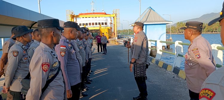 Kapolres Tinjau Pergesar Personil dan Logistik dalam rangka Kunjungan Kapolri ke Palue