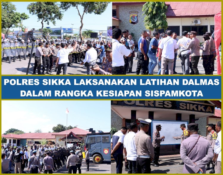 Siapkan Sispamkota Jelang Pemilu 2024, Polres Sikka Laksanakan Latihan Dalmas