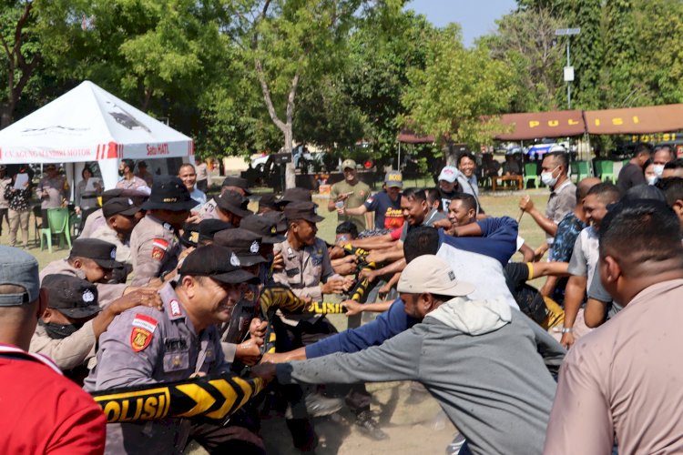 Kesiapan Pengamanan Pemilu 2024, Polres Sikka dan Brimob Yon B Pelopor Maumere Latihan Sispamkota