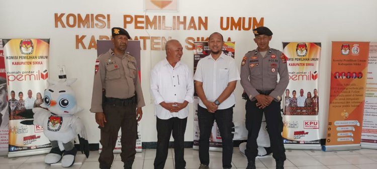 Satgas OMB Polres Sikka, Laksanakan Patroli ke KPU dan Bawaslu Kab. Sikka