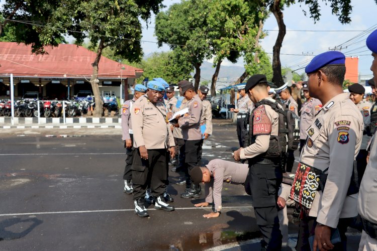 Meminimalisir Pelanggaran Anggota, Sipropam Polres Sikka Rutin Laksanakan Gaktiblin