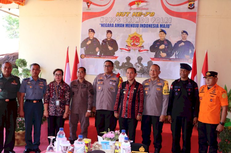 Kapolres Sikka Hadiri Syukuran HUT Korsp Brimob Polri Ke-78 Tahun 2023