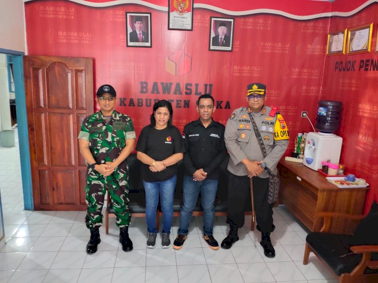 Perkuat Sinergi, Kapolres Sikka bersama Dandim 1603 Sikka Kunjungi Kantor Bawaslu