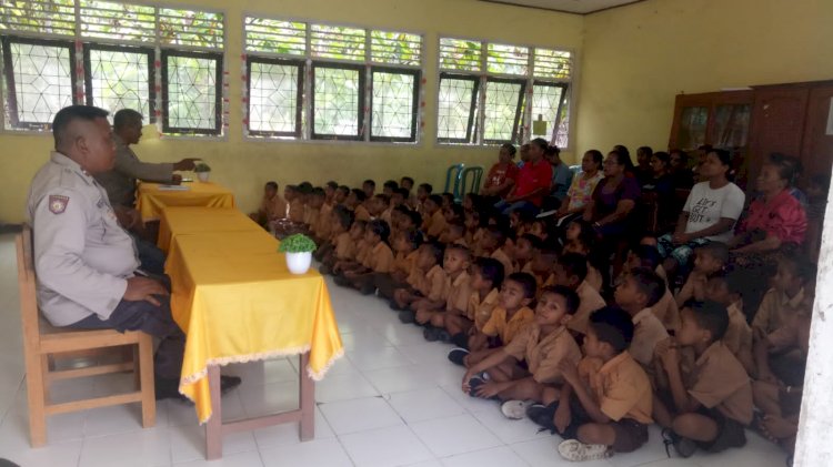 Berikan Sosialisasi Bahaya Bullying Dan Narkoba, Polsek Lela Kunjungi Sekolah