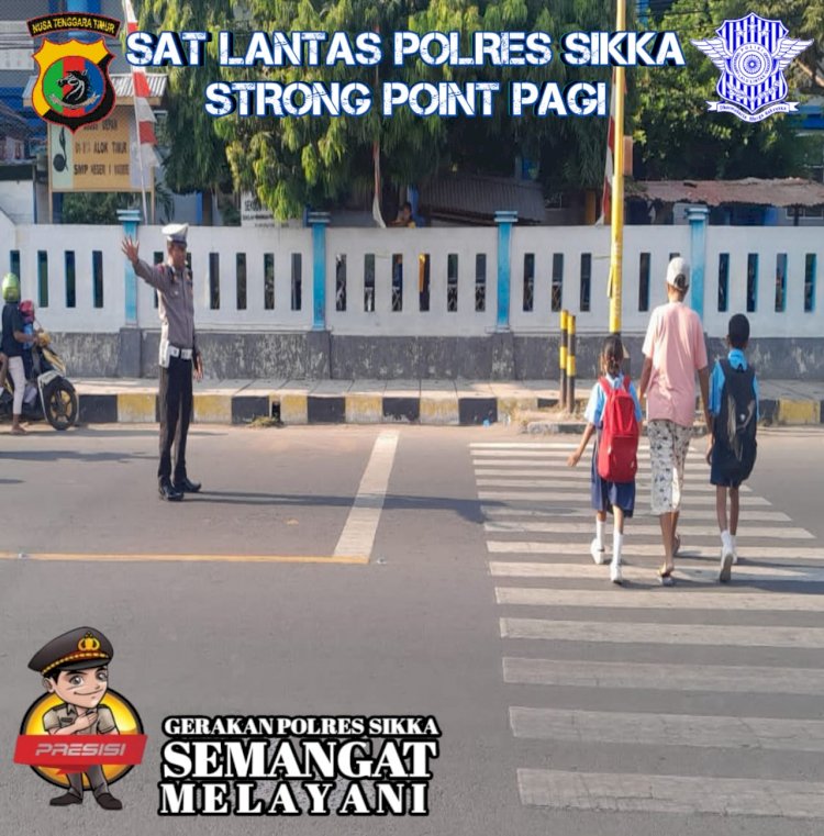 Strong Point Satlantas Polres Sikka Kemacetan Lalu Lintas