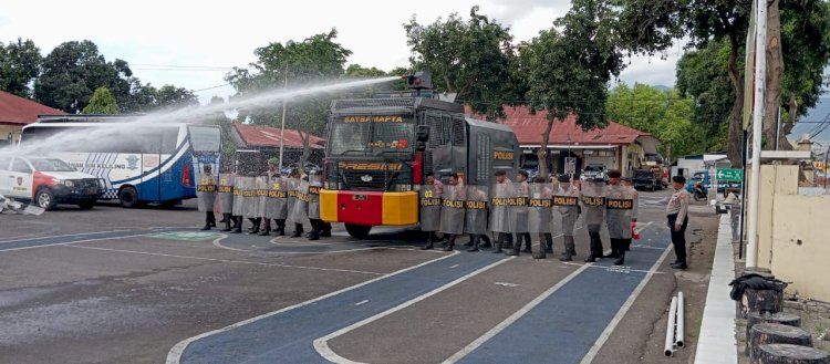 Latihan Dalmas Inti Polres Sikka untuk Kesiapan Pemilu 2024