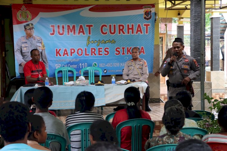 Lewat Progam Jumat Curhat Kasat Binmas Ajak Warga Nangalimang Jaga Kamtibmas