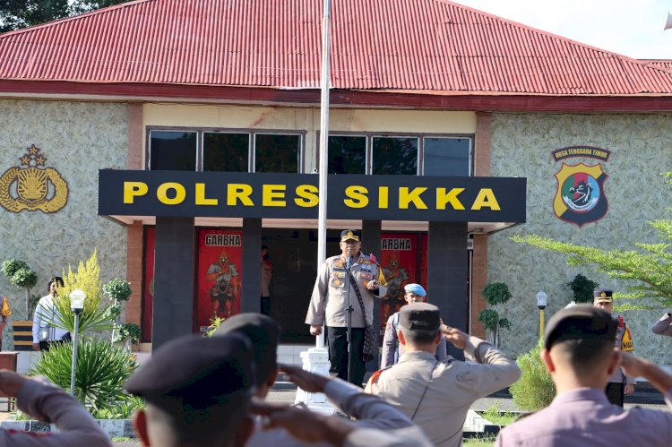 Kapolres Sikka Pimpin Apel Jam Pimpinan, Ini Arahannya