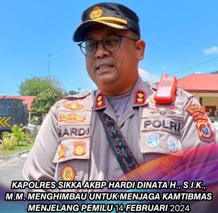 Kapolres Sikka Menghimbau Masyarakat Untuk Menjaga Kamtibmas Menjelang Pemilu 2024