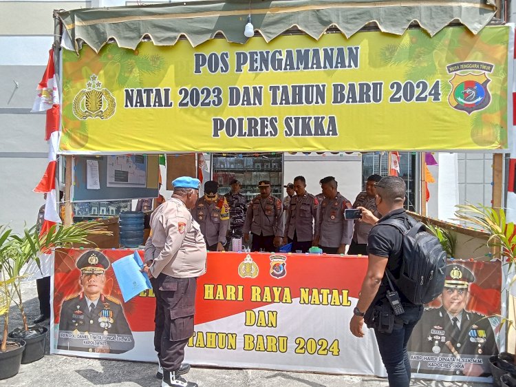 Wakapolres Sikka Cek Pos Ops Lilin Turangga 2023