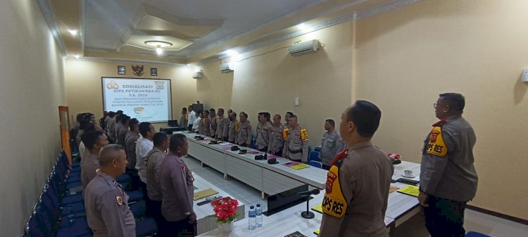 Sosialisasi DIPA RKA-K/L dan Penandatanganan Pakta Integritas Polres Sikka TA. 2024