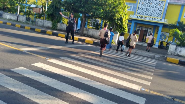 Unit Turjawali Polres Sikka Rutin Laksanakan Strongpoint Pagi