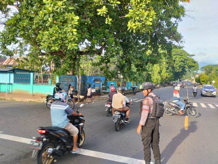Unit Turjawali Rutin Laksanakan Patroli dan Pengaturan Lalu Lintas Pagi