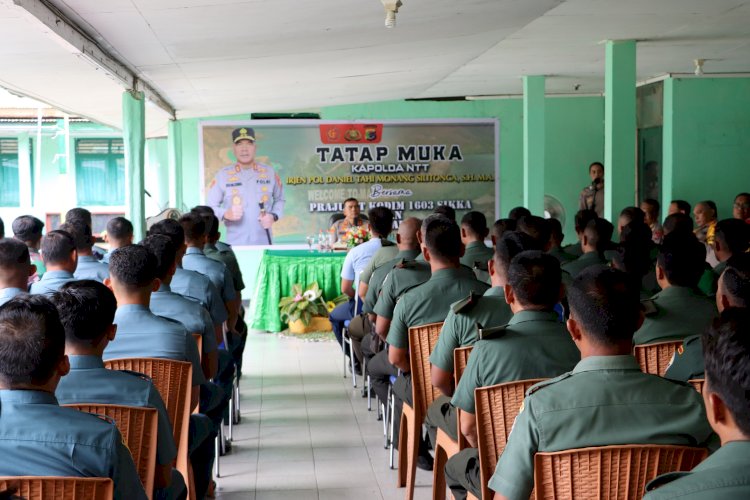 Kapolda NTT Tatap Muka Bersama Prajurit TNI di Sikka : Sinergi TNI-Polri untuk Wujudkan Keamanan dan Kedamaian