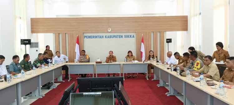 Polres Sikka Ikuti Rapat Koordinasi Persiapan Pemilihan Umum 2024 di Kabupaten Sikka