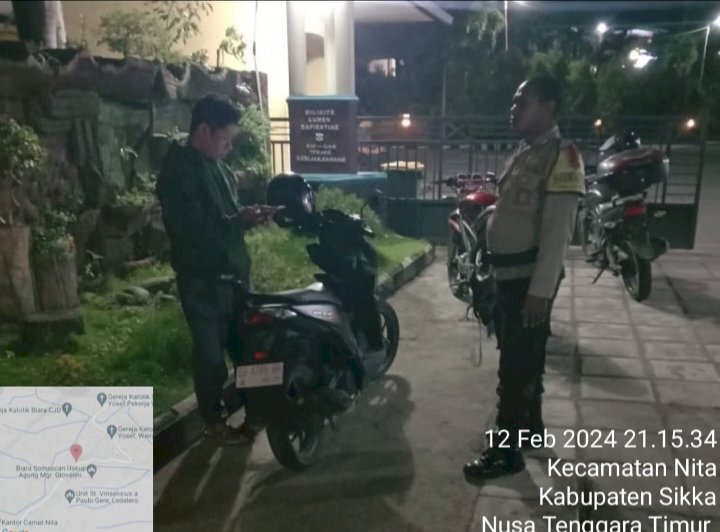 Patroli Rutin Polsek Nita - Polres Sikka Ciptakan Situasi Kamtibmas Aman dan Kondusif