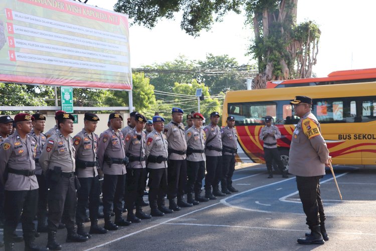 Kapolres Sikka Lepas Kepulangan BKO Personil Polda NTT