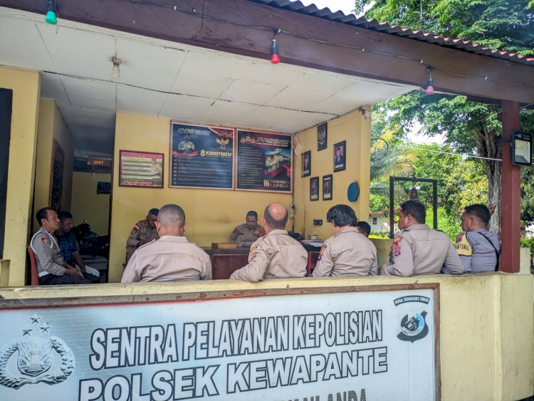 Anev Tingkat Polsek, Kapolsek Kewapante Sampaikan Arahan Penting kepada Anggota