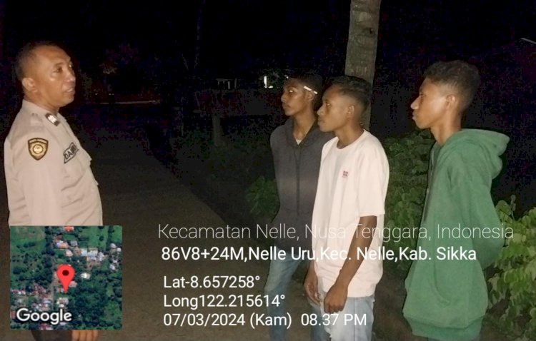 Kegiatan Patroli Rutin Polsek Nelle Polres Sikka Kembali Ditingkatkan Pasca Pemilu 2024.