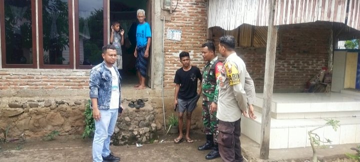 Bhabinkamtibmas Polsek Alok Berhasil Memelihara Kondusifitas Kamtibmas Pasca Gempa