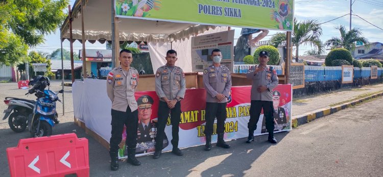 Menjelang Paskah, Polres Sikka Gelar Pengamanan Pos Pam  Dalam Operasi Semana Santa 2024