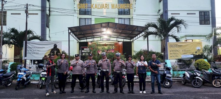 Polres Sikka Lakukan Pengamanan Misa Malam Kamis Putih