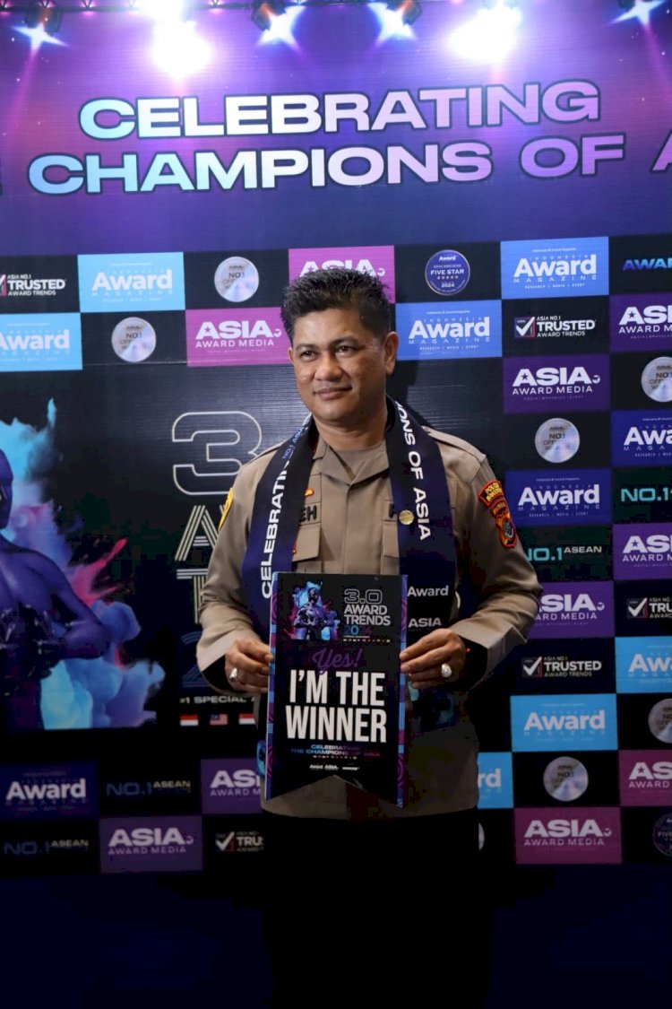 Kapolres Manggarai, AKBP Edwin Saleh, Raih Penghargaan Bergengsi dari Asia Choice Awards.