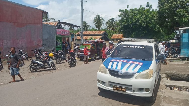 Satlantas Polres Sikka Rutin Lakukan Penerangan Keliling Kamseltibcarlantas