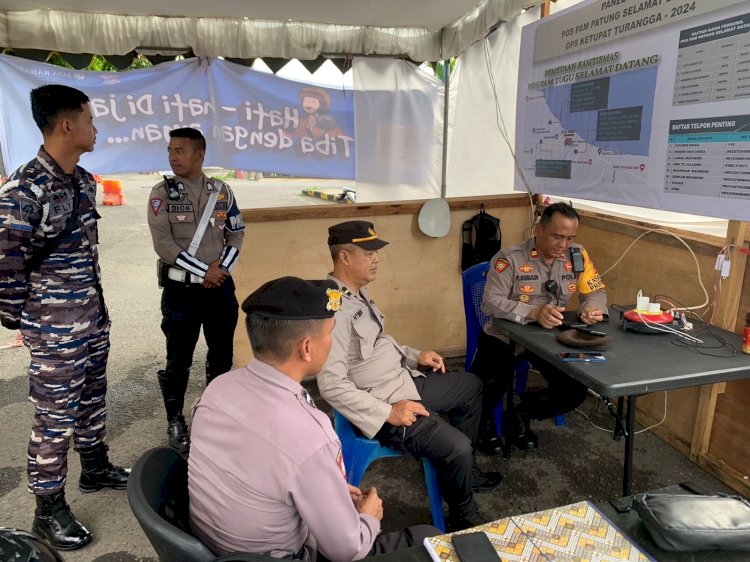 Kasiwas Ipda Nyoman Ariasa Pimpin Pengawasan Ketat Personil dan Kegiatan di Pos Pengamanan Patung Selamat Datang selama Operasi Ketupat Turangga 2024