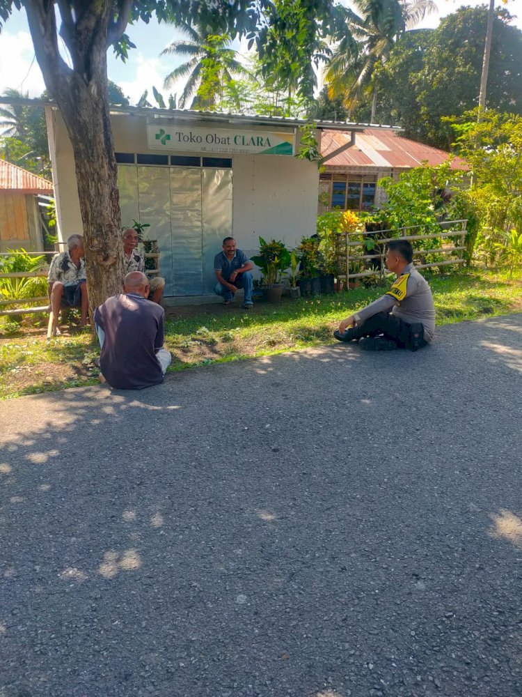 Sambang Warga, Kapospol Koting Beri Himbauan dan Pesan Kamtibmas