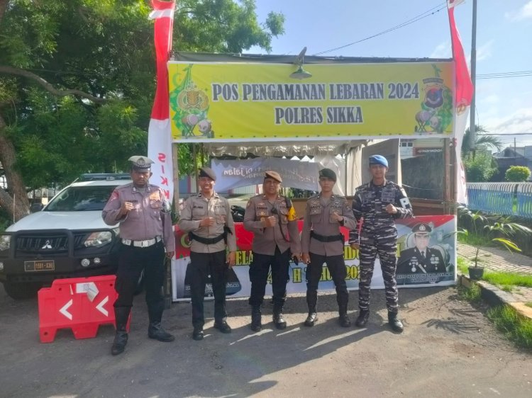 Pos Pengamanan Patung Selamat Datang, Polres Sikka: Antisipasi Kepadatan Lalu Lintas dan Ciptakan Kondisi Kamtibmas yang Aman