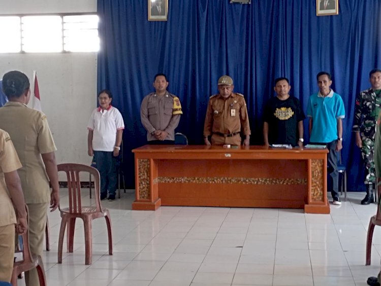 Bhabinkamtibmas Hadiri Rapat Koordinasi Terkait Vaksinasi dan Eliminasi Rabies di Kecamatan Palue