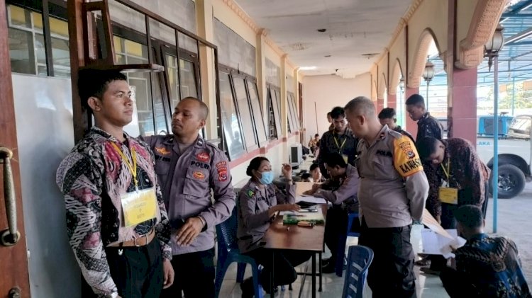 Kasiwas Intensifkan Pengawasan Penerimaan Terpadu Anggota Polri T.A. 2024 di Polres Sikka