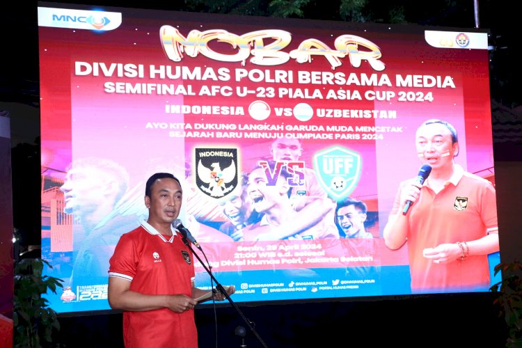 Nobar Timnas Indonesia U-23 Vs Uzbekistan U-23 Bareng Wartawan, Kadiv Humas Bicara Persatuan Bangsa