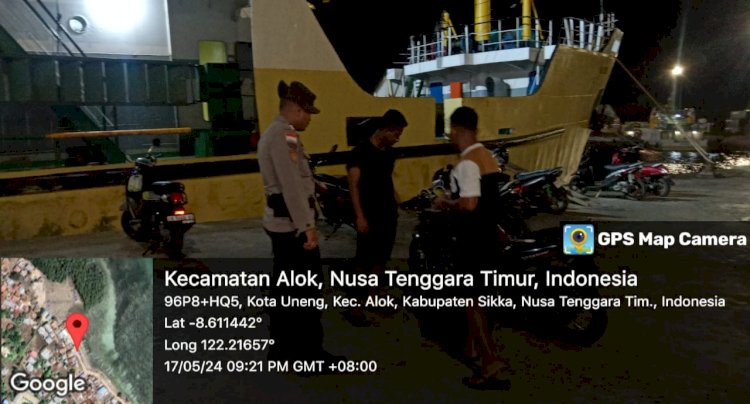 KEGIATAN PATROLI RUTIN OLEH PIKET POSPOL KPPP LAUT POLSEK ALOK POLRES SIKKA.