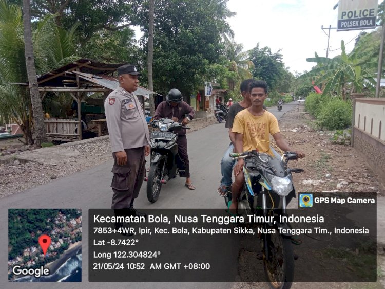 Kegiatan Patroli Rutin oleh Piket Jaga SPKT Polsek Bola Polres Sikka