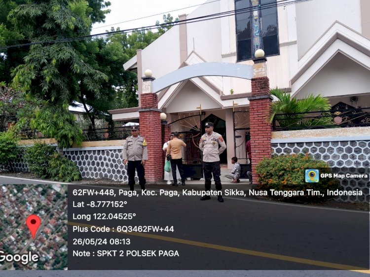 KEGIATAN PATROLI DAN PENGAMANAN IBADAH MISA HARI MINGGU DI PAROKI SALIB SUCI MAULOO MENJAGA KEAMANAN