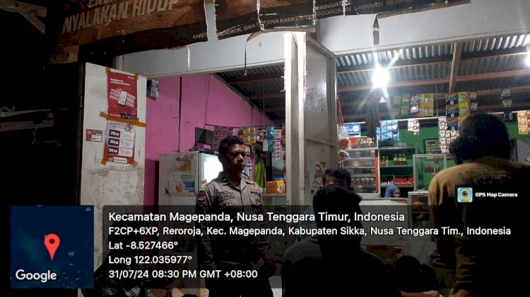 Patroli Rutin Pos Pol Ndete Polsek Alok Ciptakan Ketenangan di Wilayah Magepanda