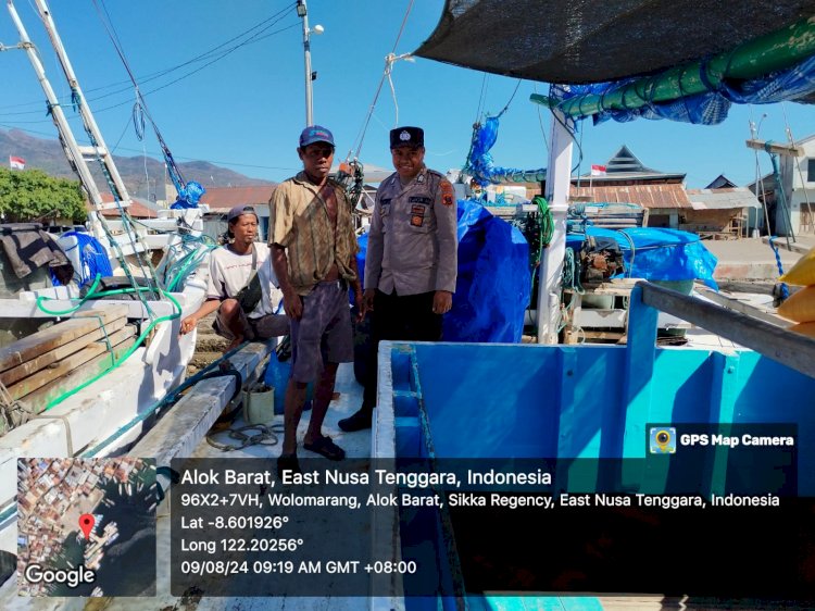 Pospol KP3 Laut Berikan Hibauan di Area Pelabuhan Laut L. Say Maumere dan Wuring, Jaga Keamanan dan ketertiban tetap kondusif