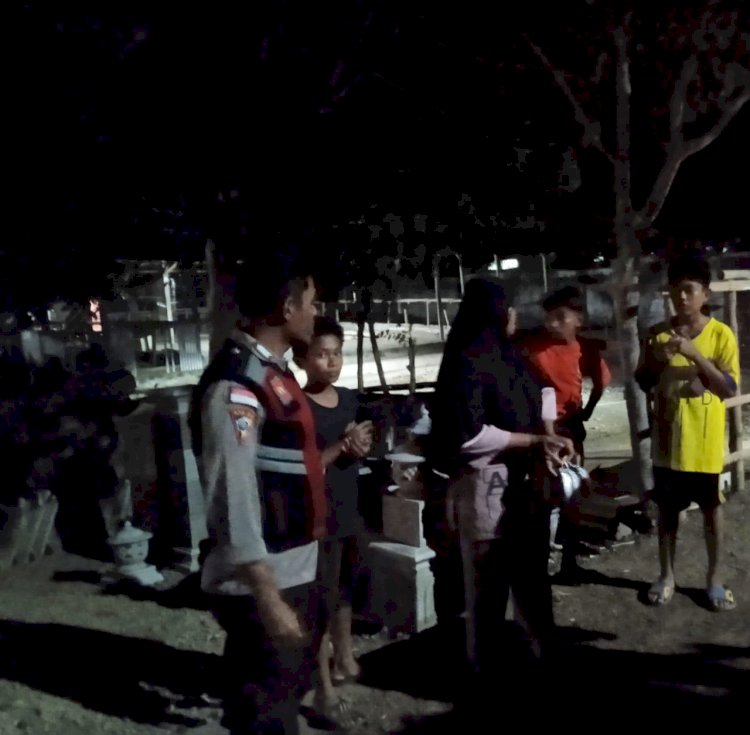 KEGIATAN PATROLI DI WILKUM POLSEK KEWAPANTE OLEH KANIT SAMAPTA POLSEK KEWAPANTE POLRES SIKKA.