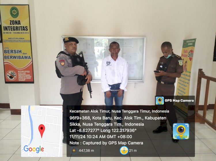 SATUAN SAMAPTA POLRES SIKKA LAPORAN GIAT KAWAL DAN PENGAMANAN SIDANG TAHANAN DIKANTOR PENGADILAN NEGERI MAUMERE