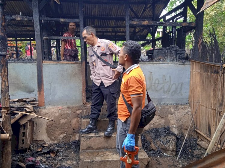 Polek Waigete Investigasi Kebakaran Kios Dan Rumah Warga Di Tuabao Sikka